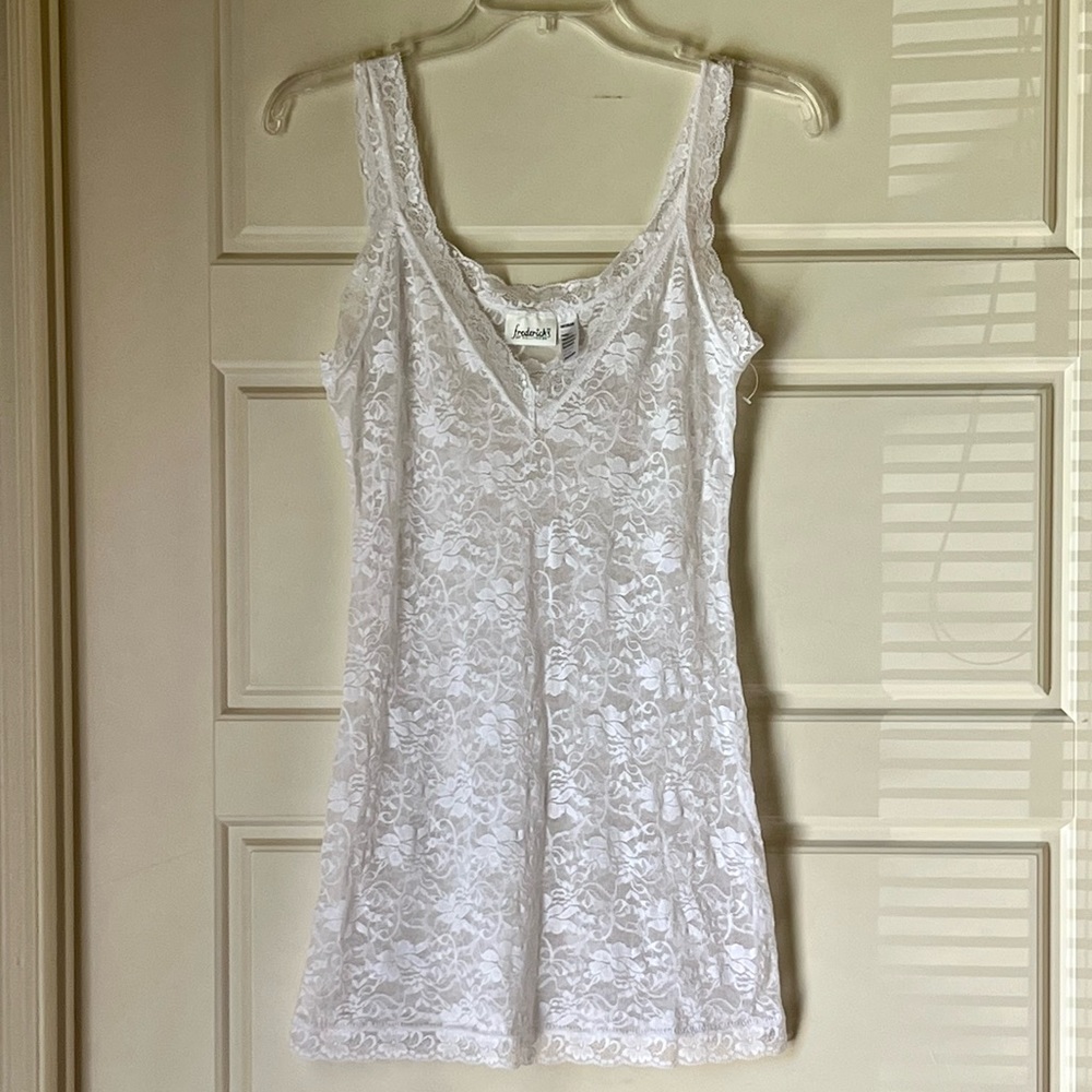 Frederick’s of Hollywood White Lace Slip